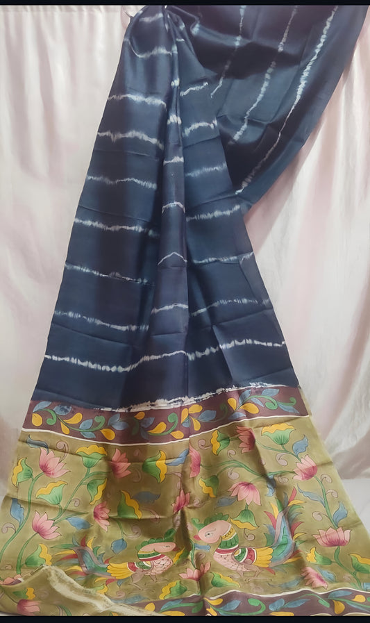 Tie n Dye tussar saree
