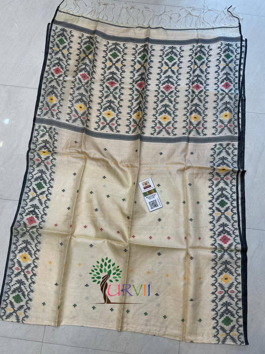 Tussar Jamdani saree