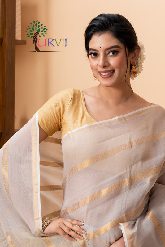 Silk Linen Saree