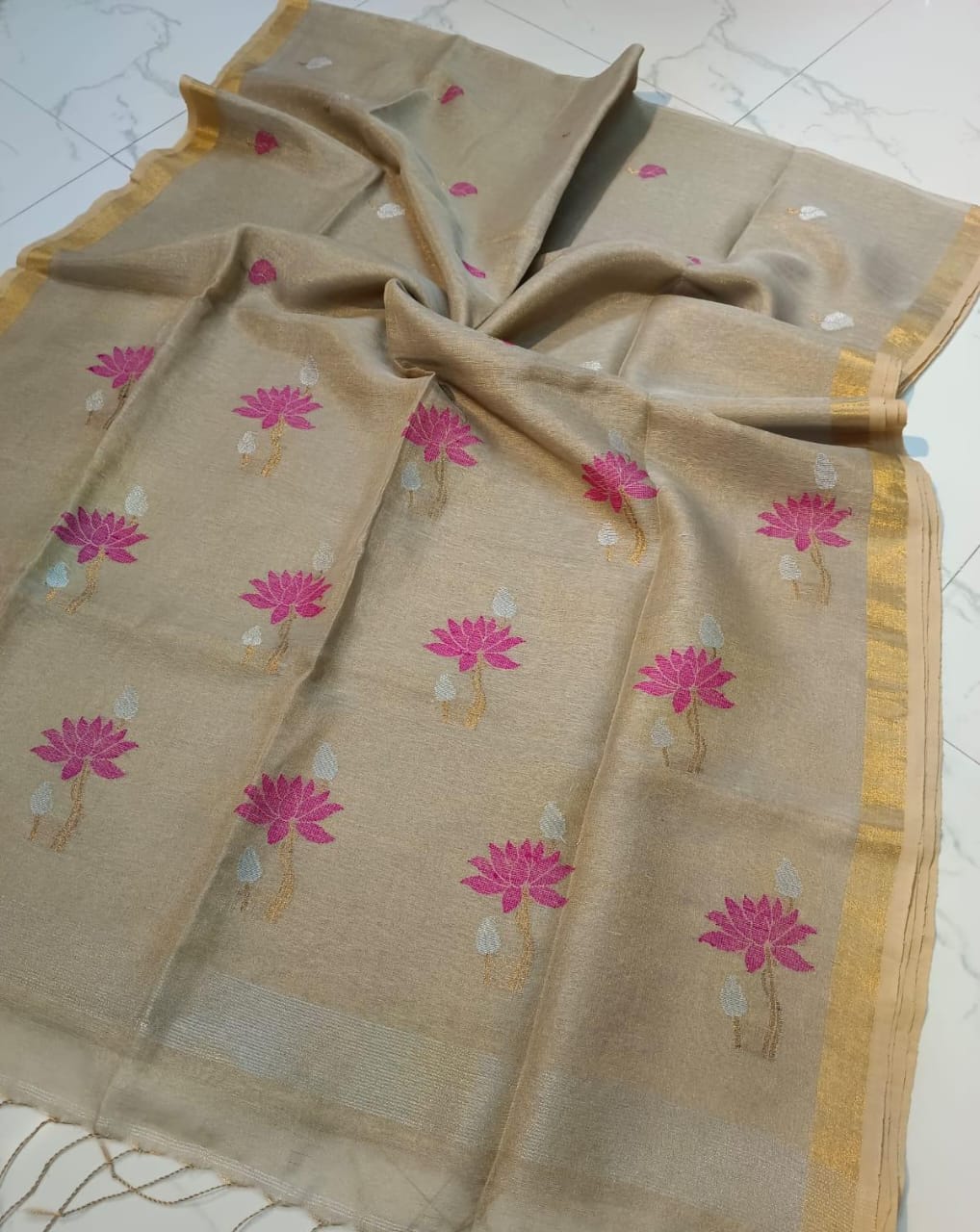 Tissue Linen Sarees