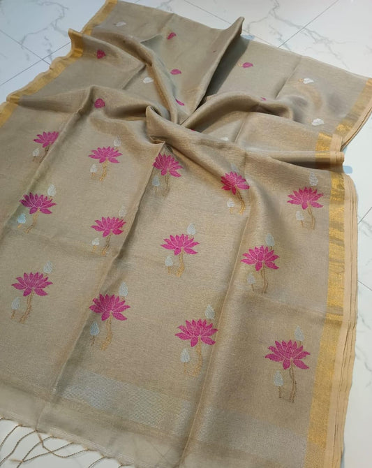 Tissue Linen Sarees