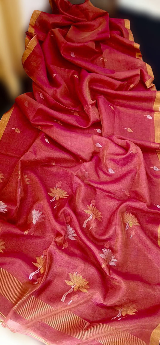 Tissue Linen Sarees