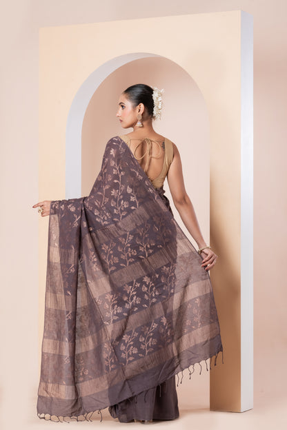 Cotton Linen Saree