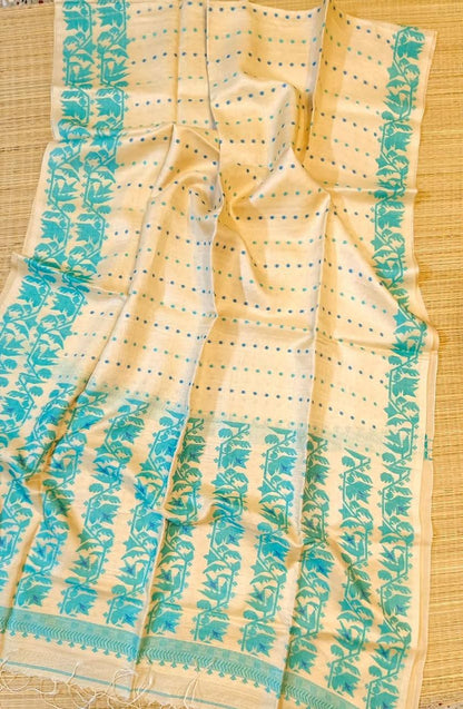 Tussar Jamdani saree