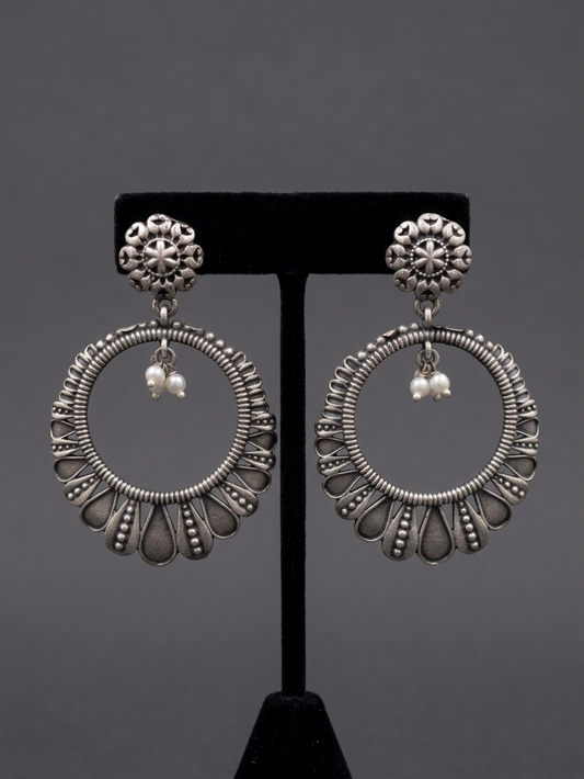 Silver polish premium chand bali set