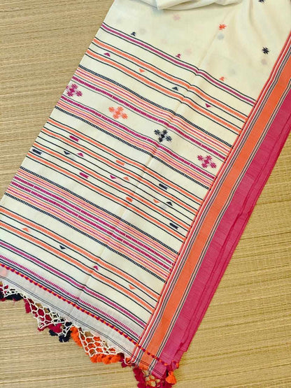Handspun bhujoudi cotton saree