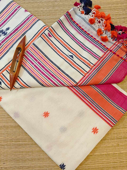Handspun bhujoudi cotton saree