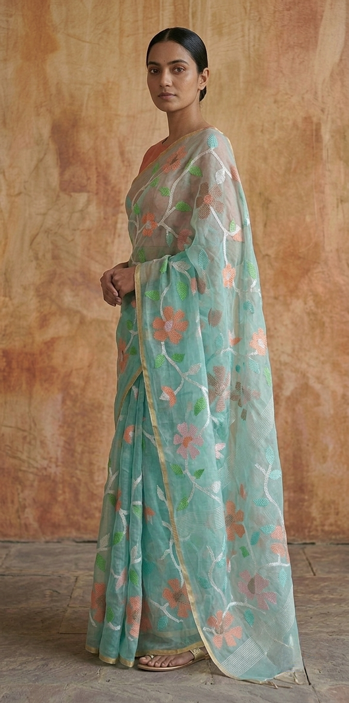 Resham silk saree