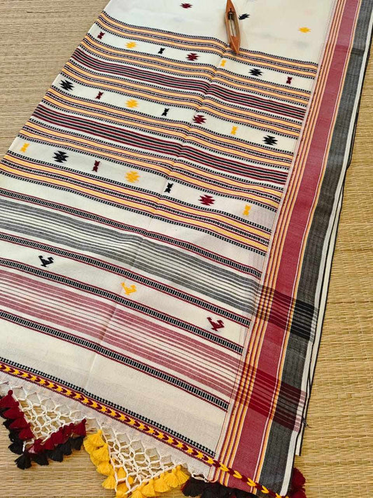 Handspun bhujoudi cotton saree