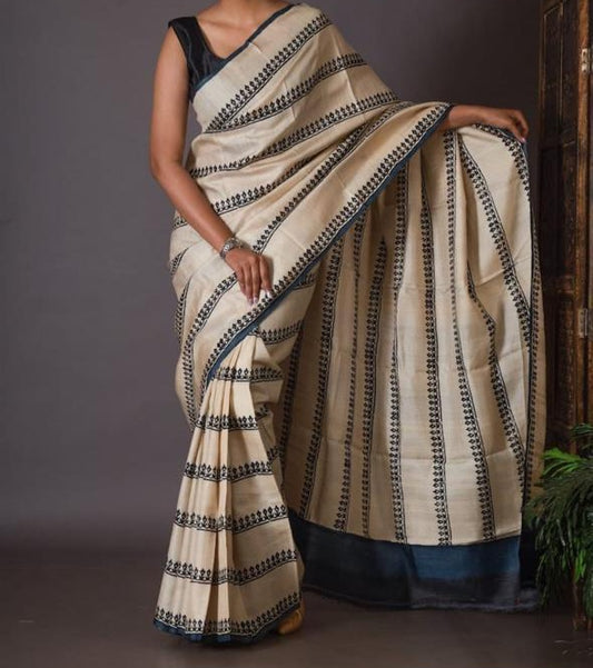 Tussar silk saree