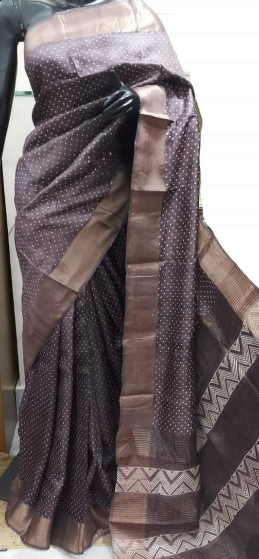 Tussar silk saree