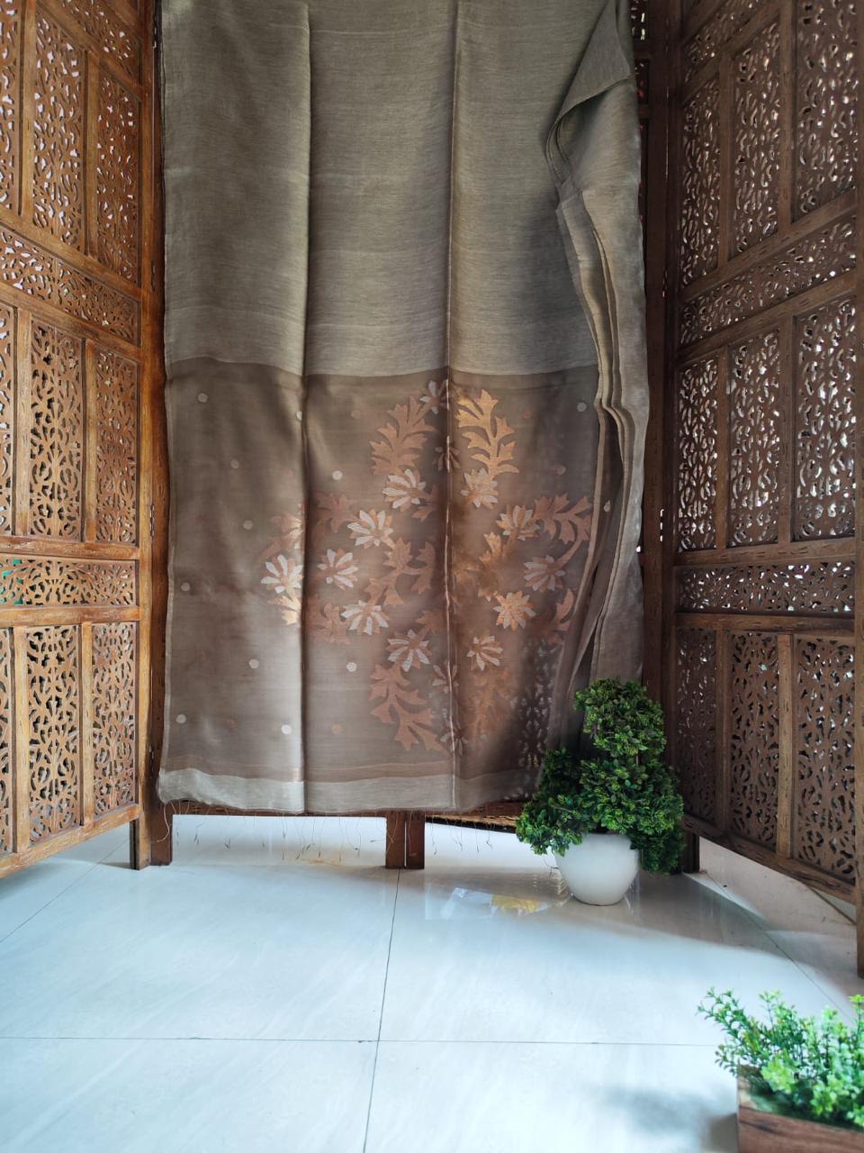 Linen Silk Jamdani