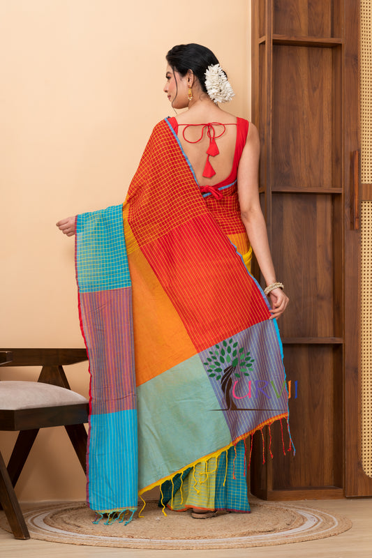 HANDSPUN cotton saree