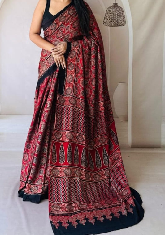 Ajrakh Printed Modal Silk