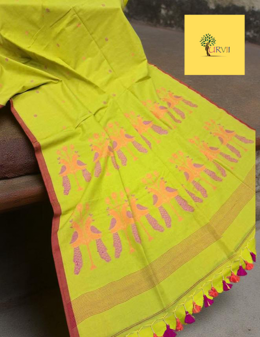 Handspun charkha khadi saree