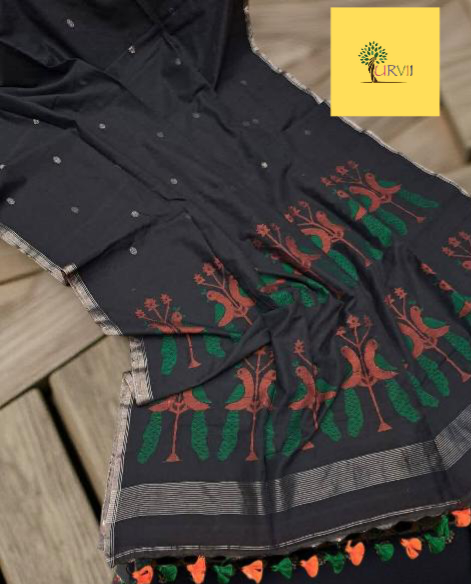 Handspun charkha khadi saree