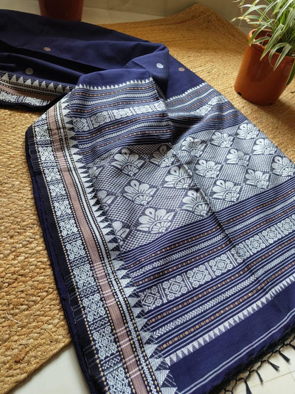 Handspun charkha khadi saree