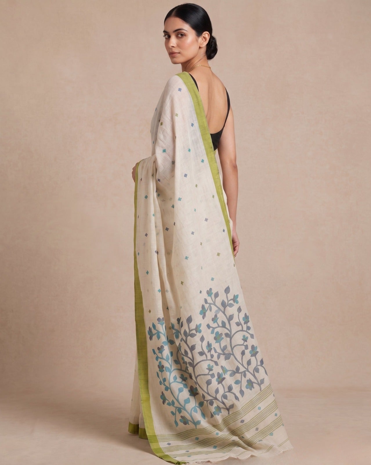 Handloom cotton jamdani