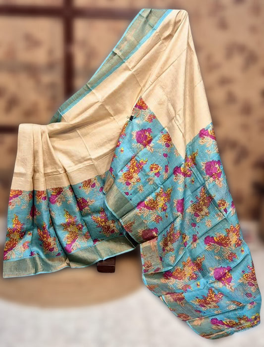 Tussar silk saree