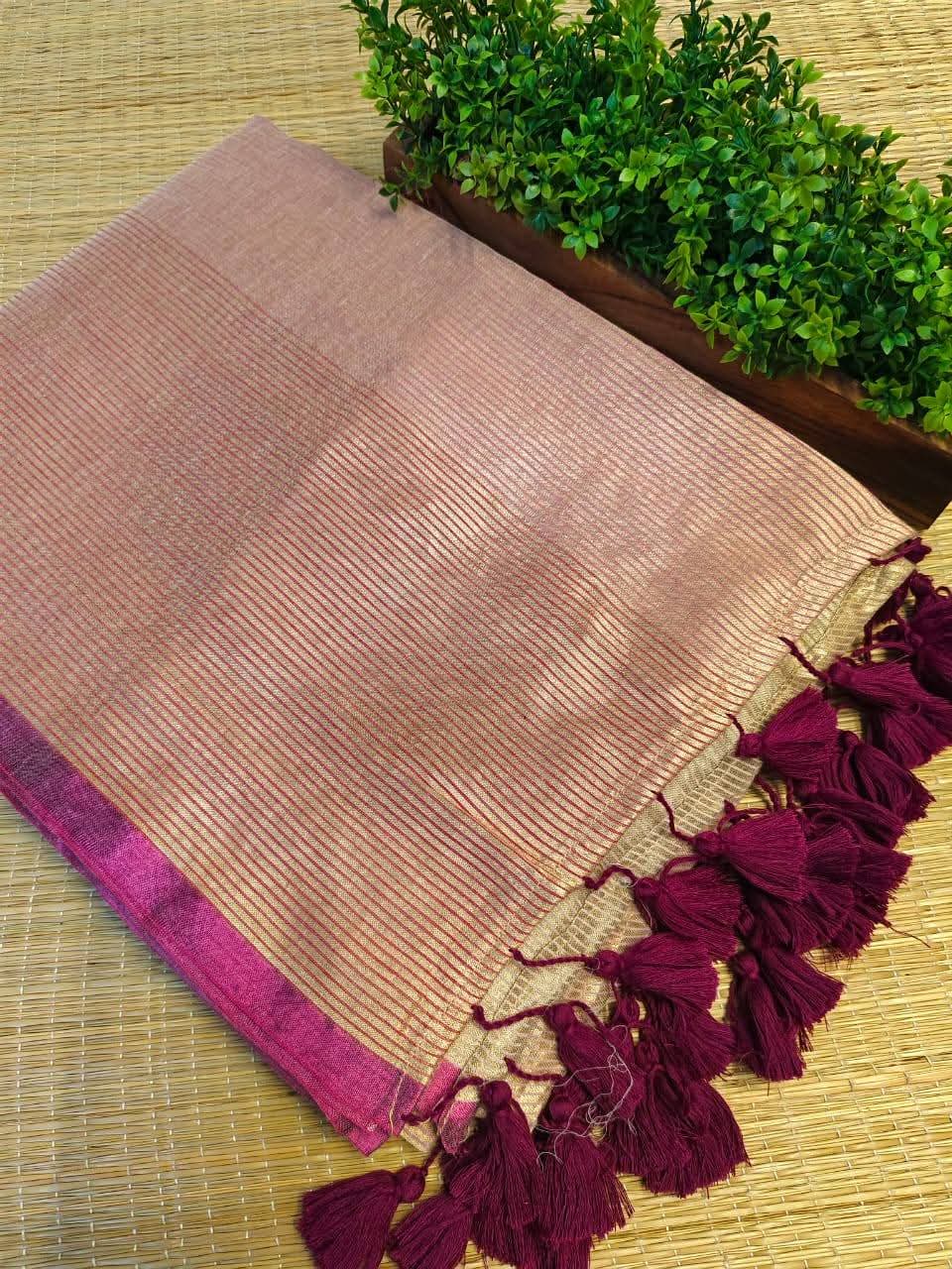 Tissue Cotton sarees