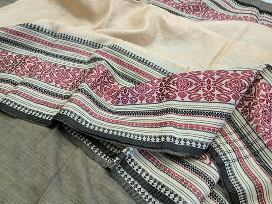Tussar Jamdani saree