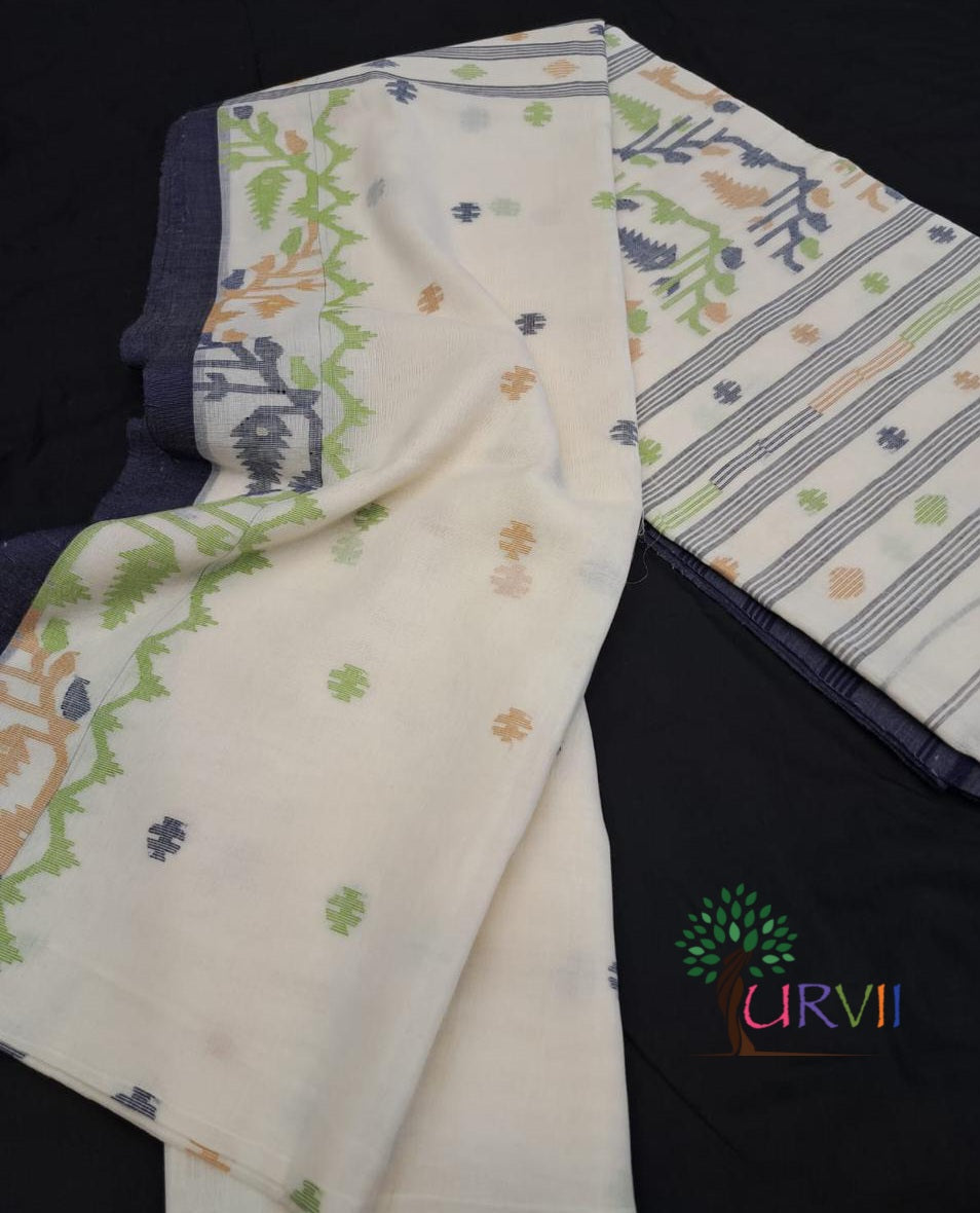 Handloom cotton jamdanis