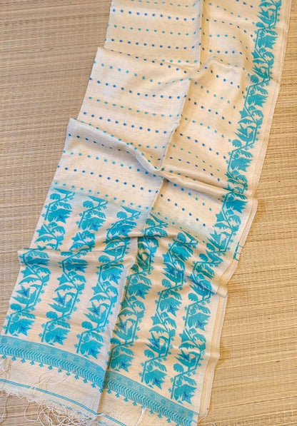 Tussar Jamdani saree