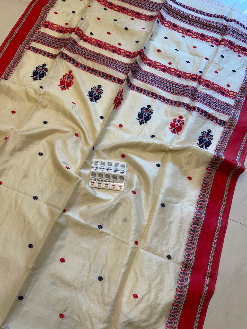 Tussar Jamdani saree