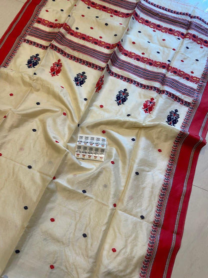 Tussar Jamdani saree