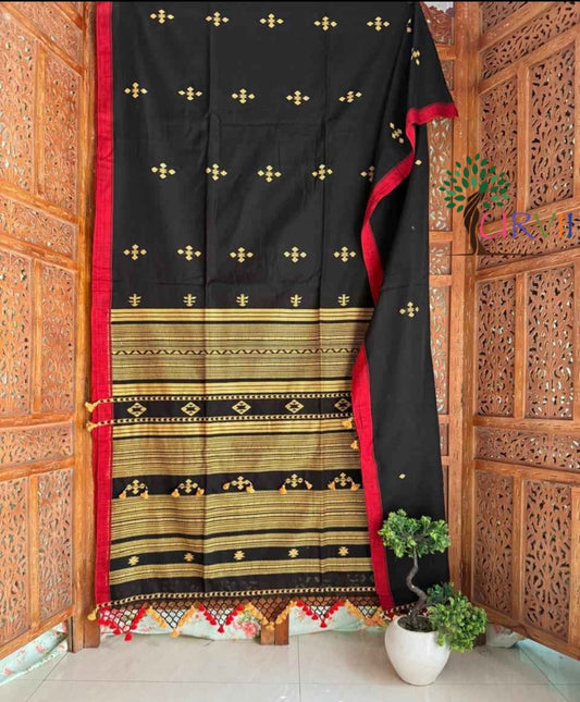 Handspun bhujoudi cotton saree