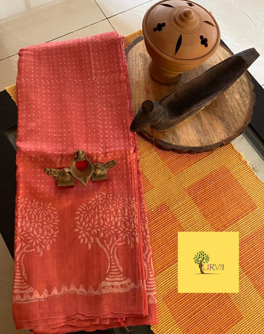 Tussar silk saree