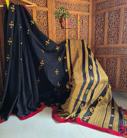 Handspun bhujoudi cotton saree