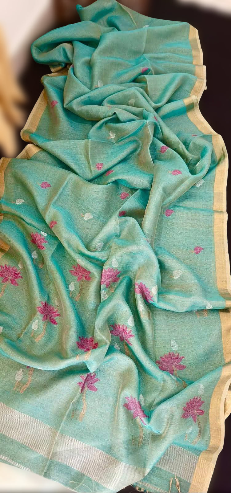 Tissue Linen Sarees