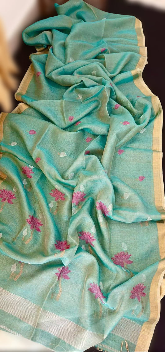 Tissue Linen Sarees