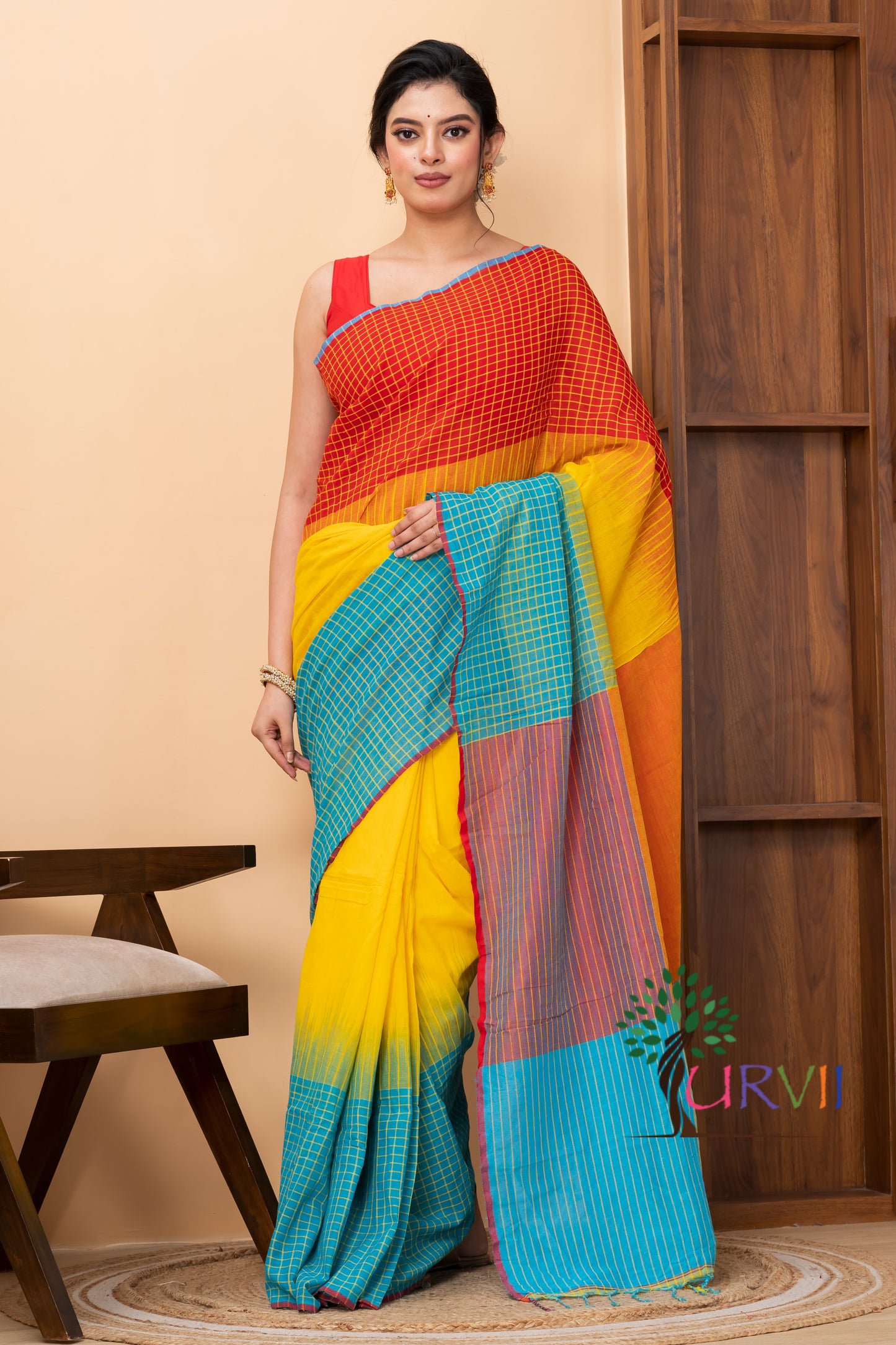 HANDSPUN cotton saree