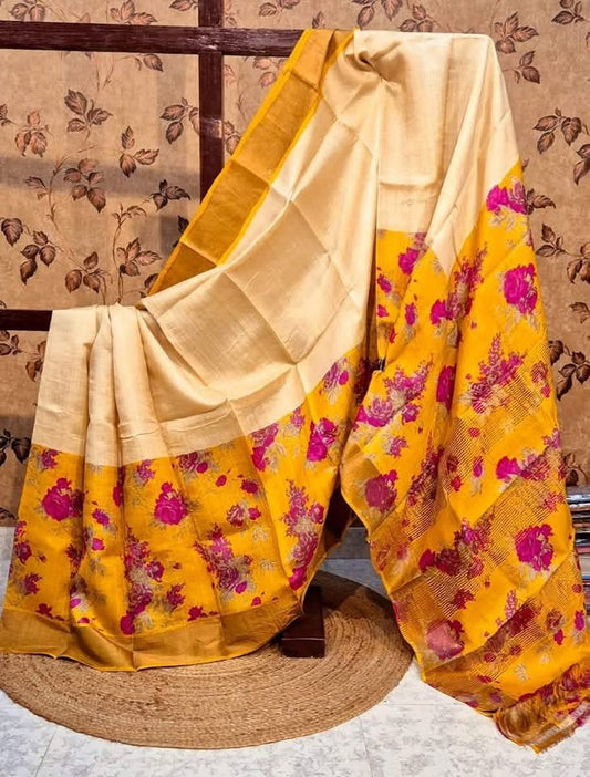 Tussar silk saree