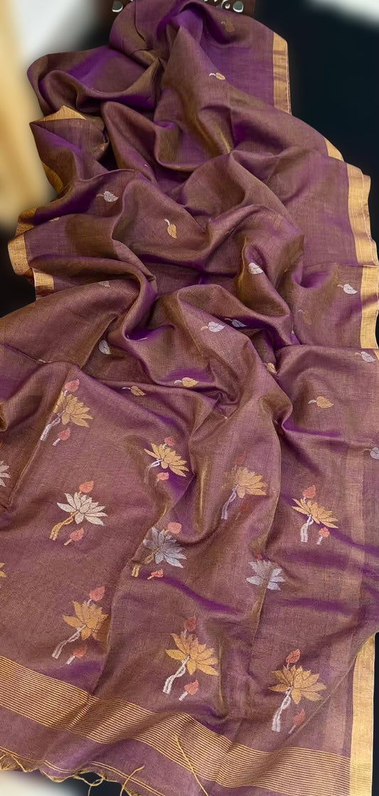 Tissue Linen Sarees
