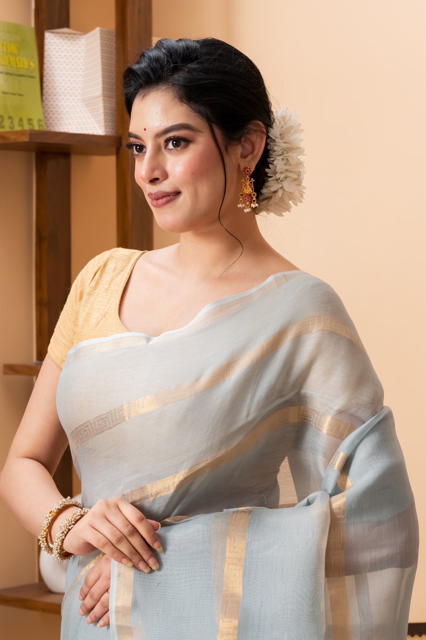 Silk Linen Saree