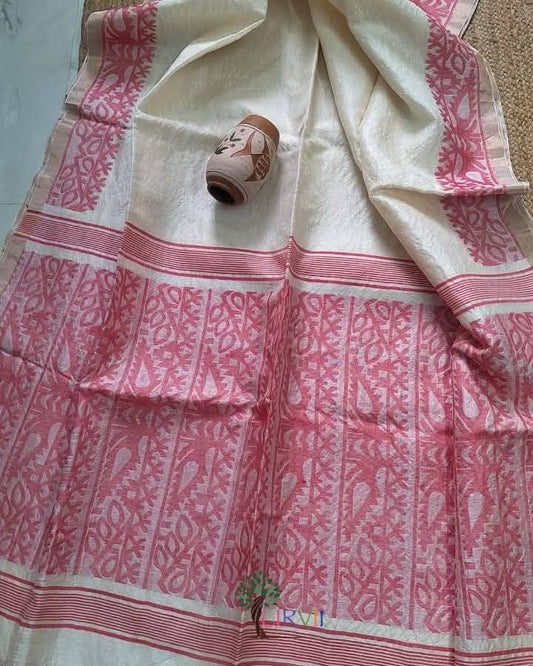 Tussar Jamdani saree