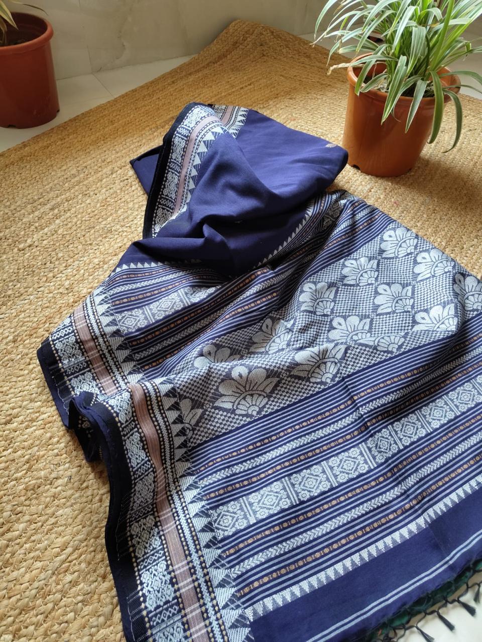 Handspun charkha khadi saree