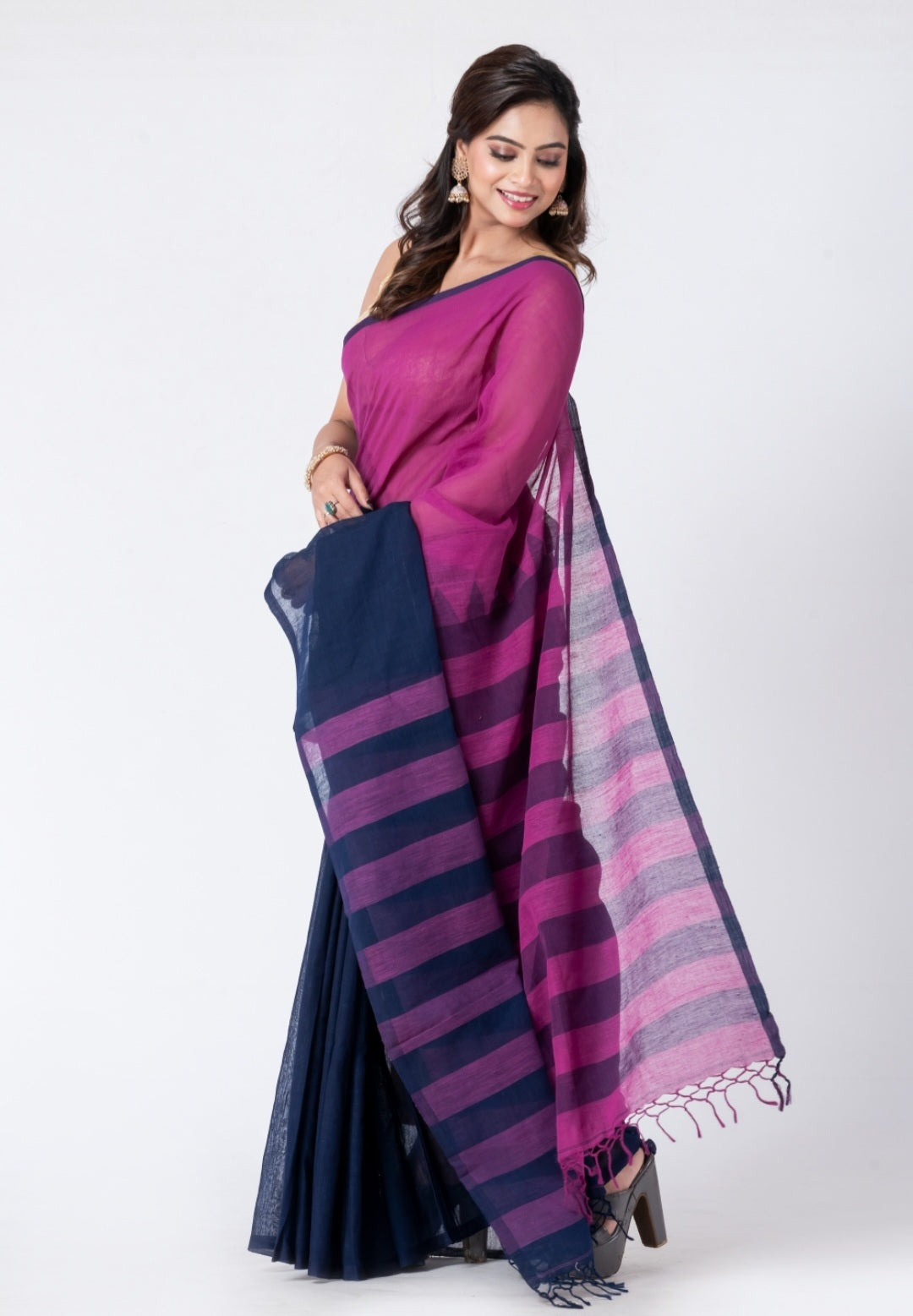 Handspun Khadi Cotton Saree