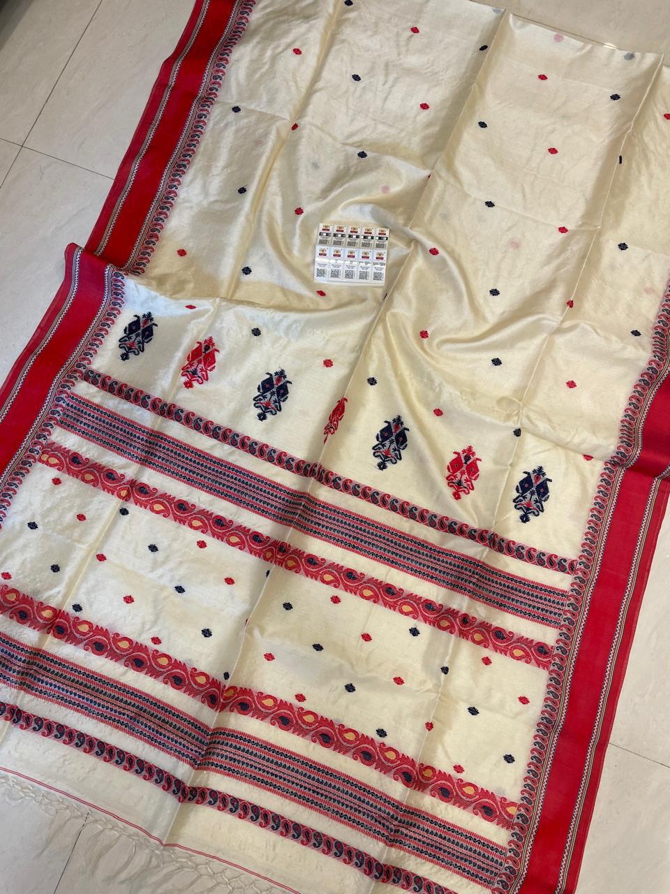 Tussar Jamdani saree