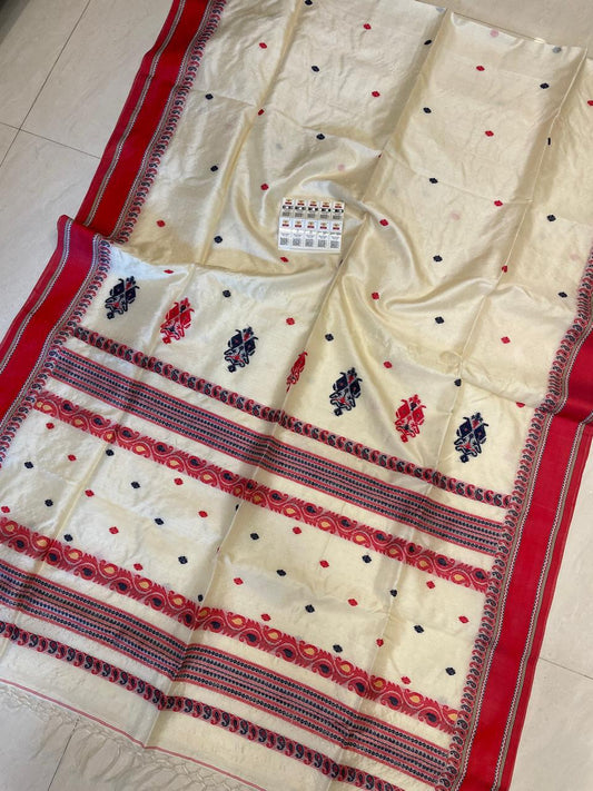 Tussar Jamdani saree
