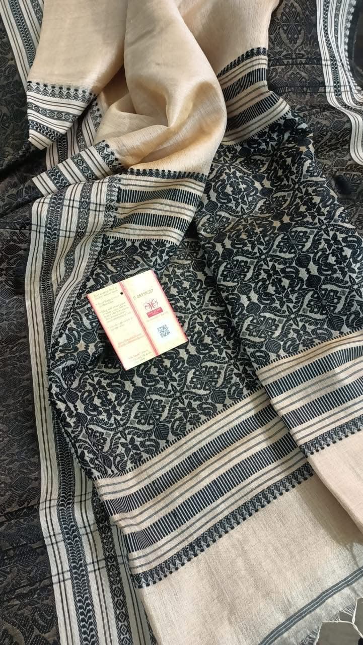 Tussar Jamdani saree