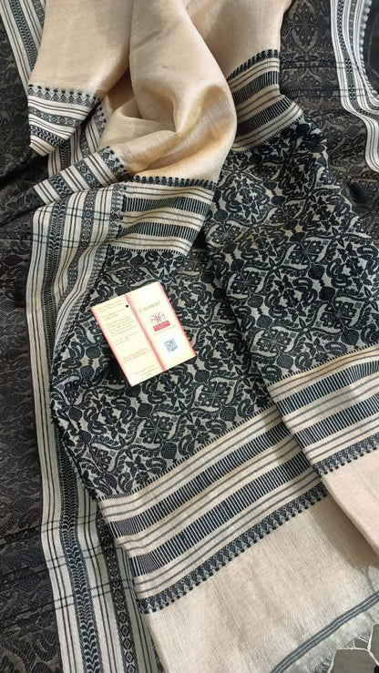 Tussar Jamdani saree
