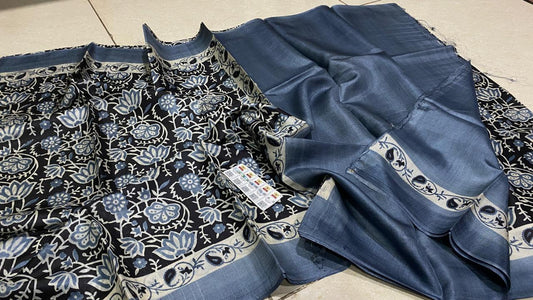 Tussar silk saree- printed