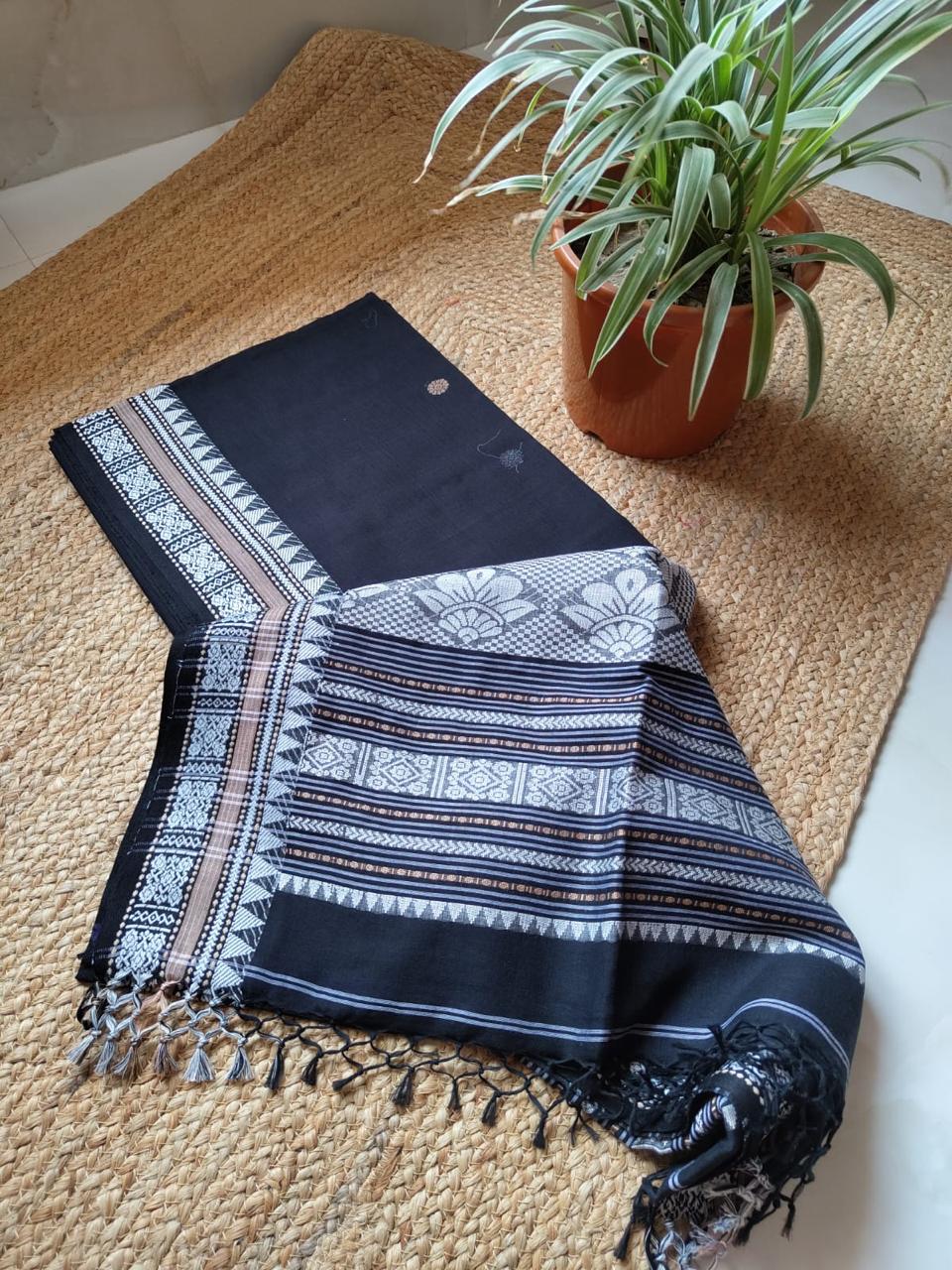 Handspun charkha khadi saree