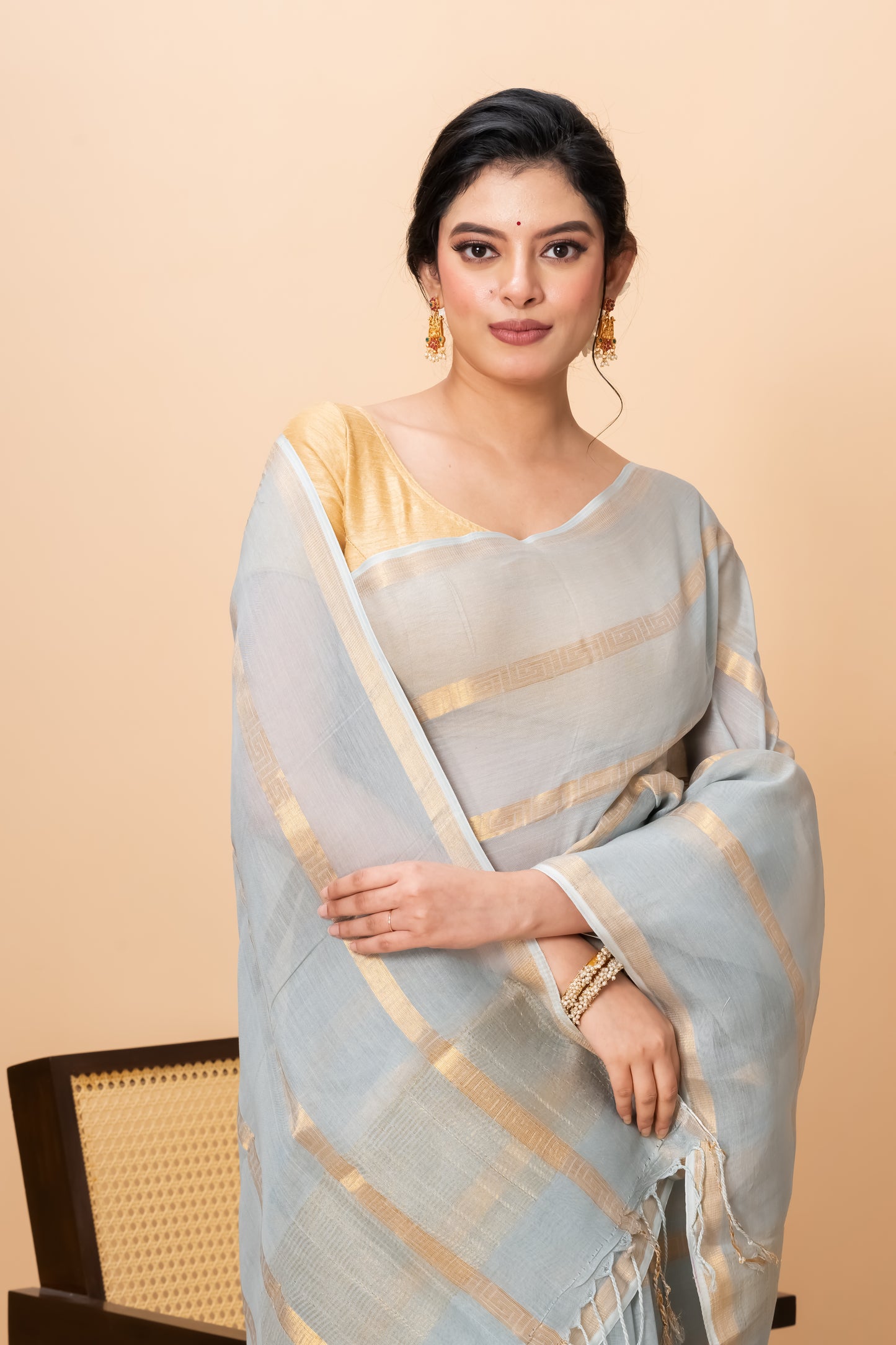 Silk Linen Saree