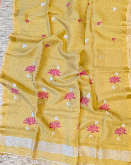 Tissue Linen Sarees
