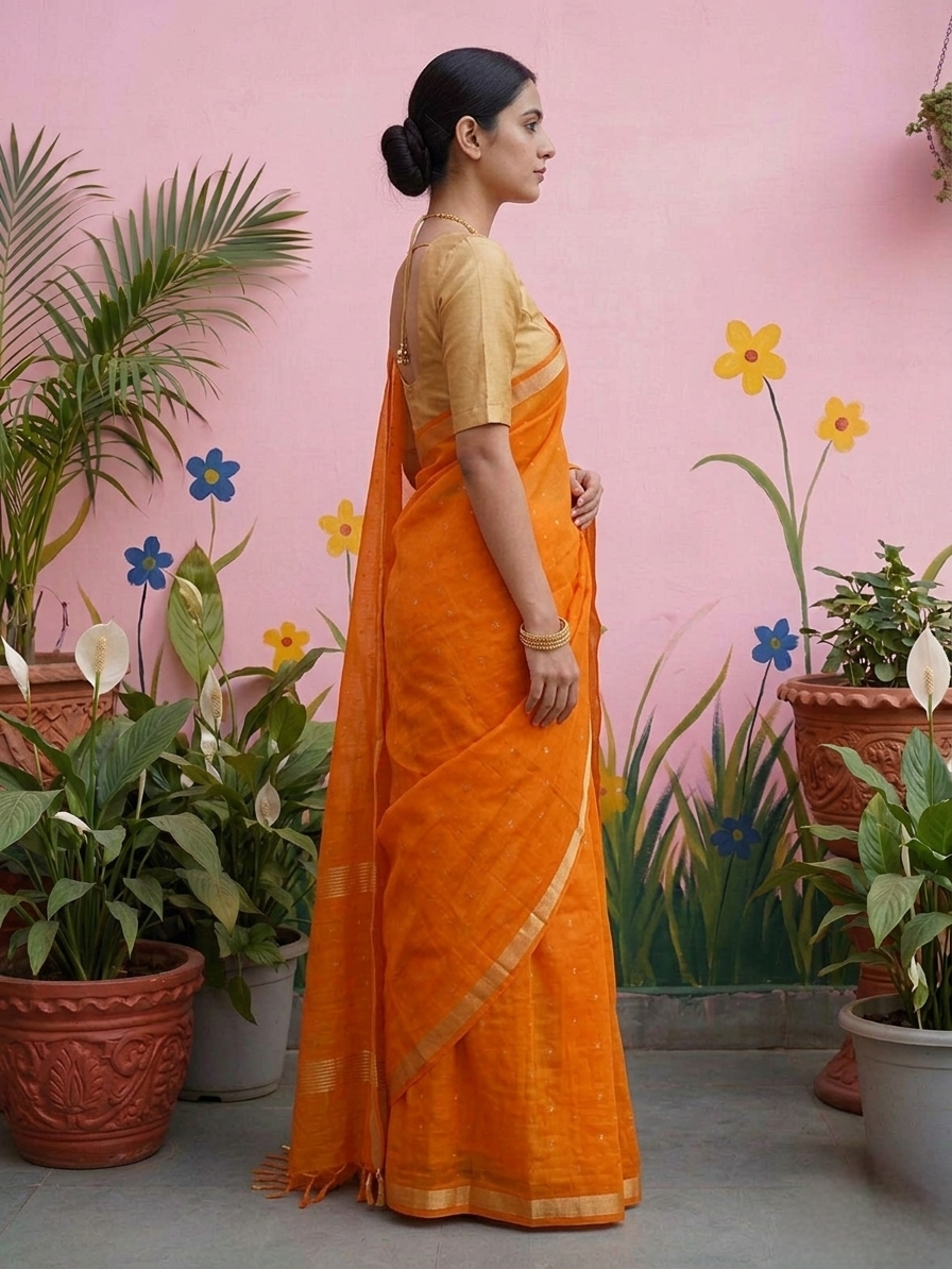 Resham silk saree